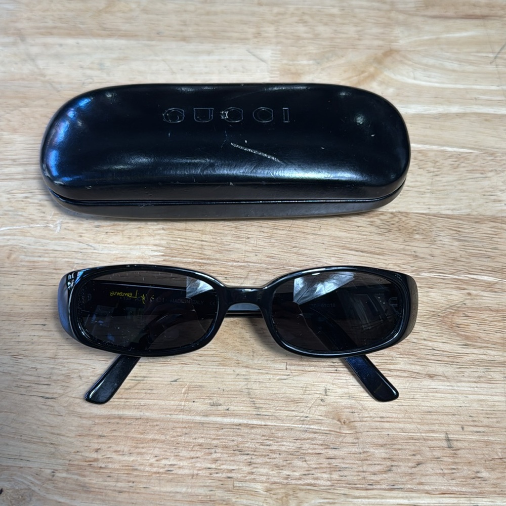 Gucci Sleek Black Sunglasses with Case